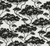 Fentucci Nara Stringcloth Wallpaper - Rustic Botanical - Onyx & Fog | Malibu Wallpaper
