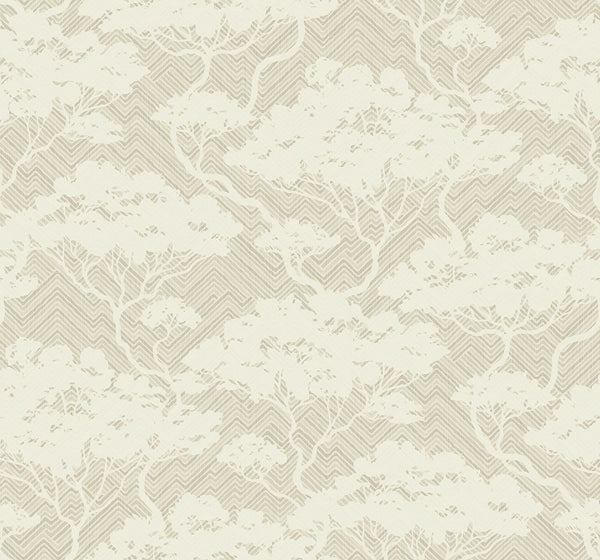 Fentucci Nara Stringcloth Rustic Botanical - Linen | Architectural Wallcoverings