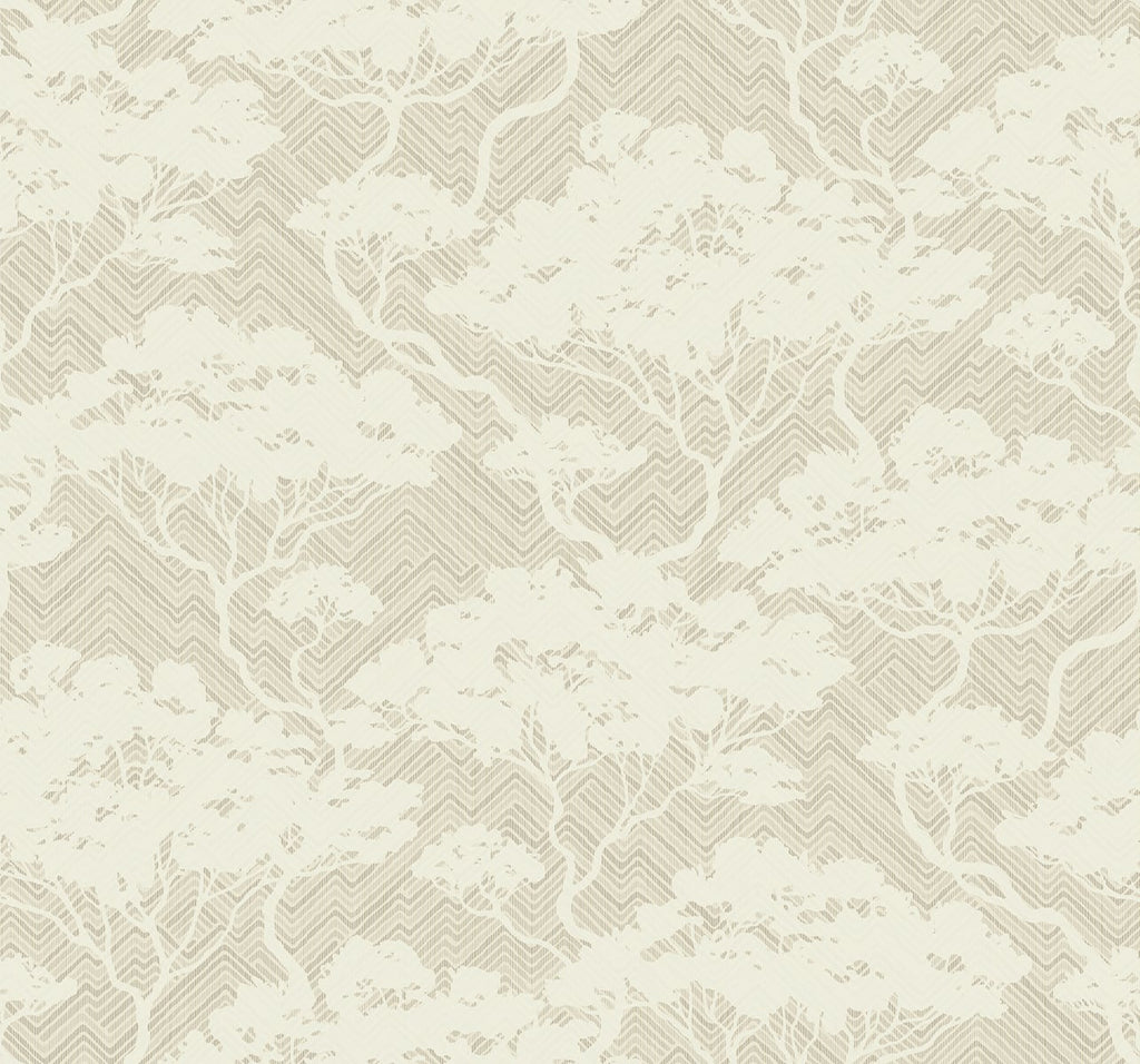 Fentucci Nara Stringcloth Wallpaper - Rustic Botanical - Linen | Malibu Wallpaper