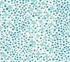 French Green Turquoise Dots on White