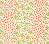 Lime Green Orange Dots on Tint Cotton/Linen