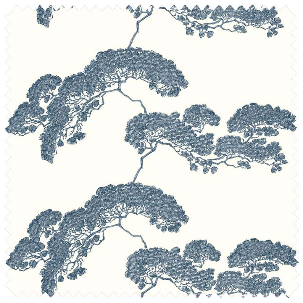 Japanese Tree Linen Dark Blue