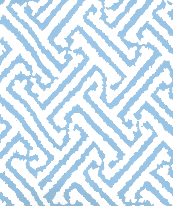 Java Grande French Blue on White Screen Printed | China Seas