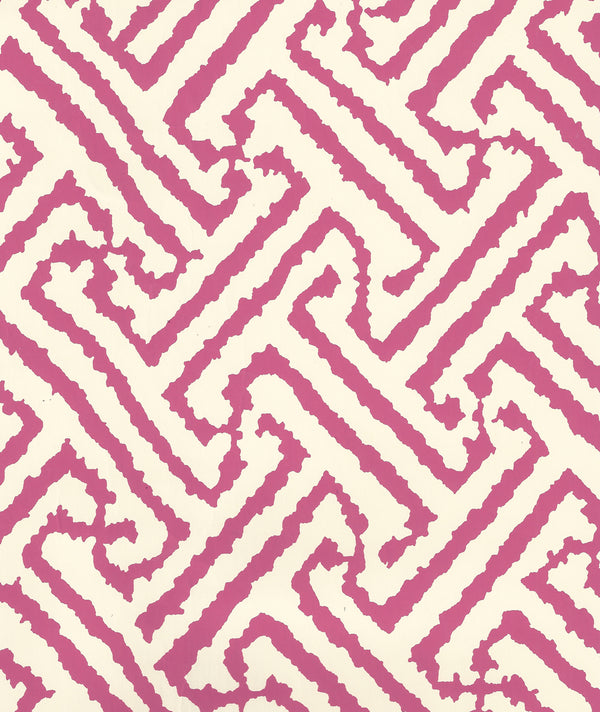 Java Grande Magenta on Off White Screen Printed | China Seas