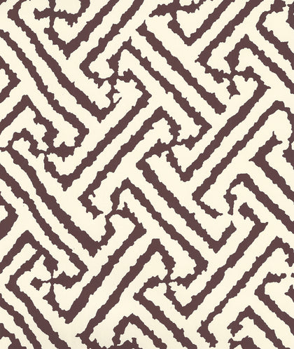 Java Grande New Brown on Off White Screen Printed | China Seas