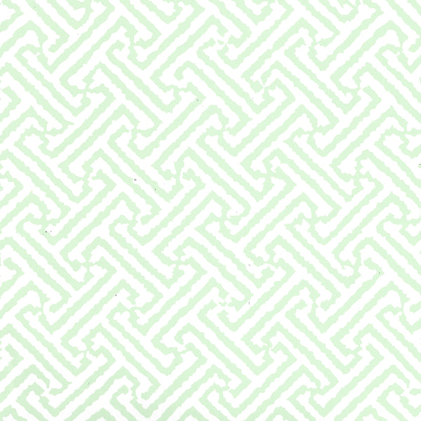 Java Java Celadon on White Screen Printed - White Wallcovering | China Seas