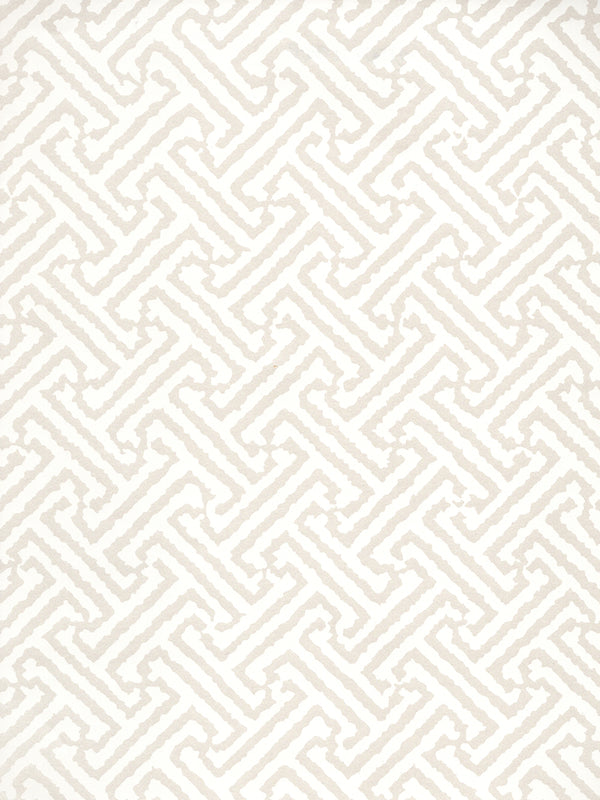 Java Java Pearl on White Screen Printed - White Wallcovering | China Seas