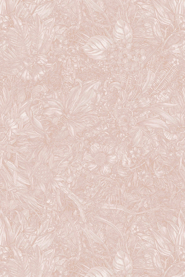 Jungle Tangle Blanched Rhubarb | Timorous Beasties Wallcovering