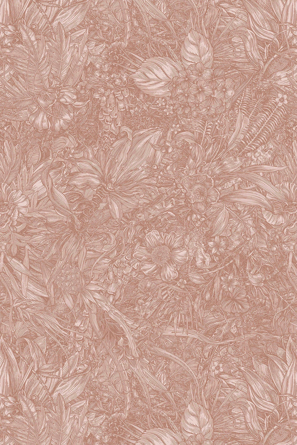 Jungle Tangle Warm Russet | Timorous Beasties Wallcovering