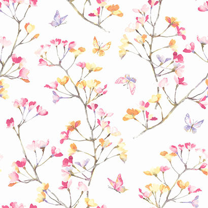 Watercolor Branch Wallpaper | Jeffrey Stevens