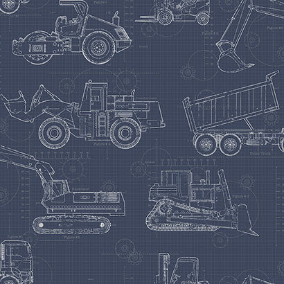 Construction Blueprint Wallpaper | Jeffrey Stevens