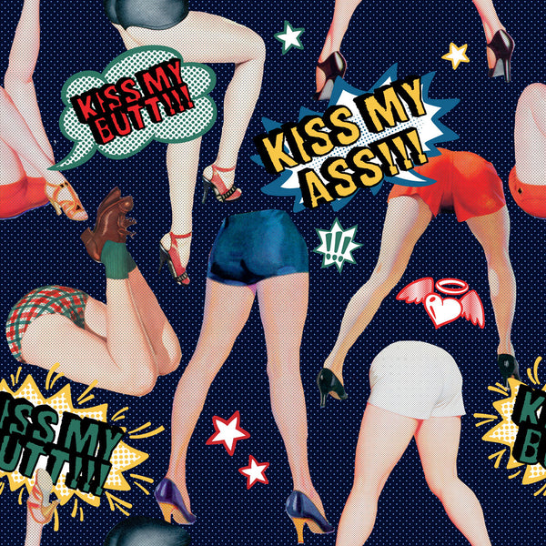 Kiss My Ass - Indigo Wallcovering | Mind the Gap