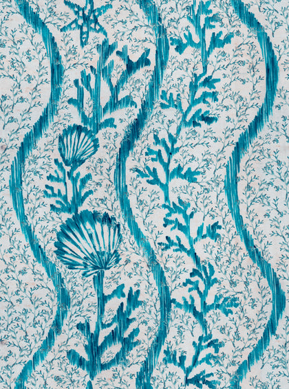 Koralion Aquamarine - Grey, Turquoise Wallcovering | Mind the Gap