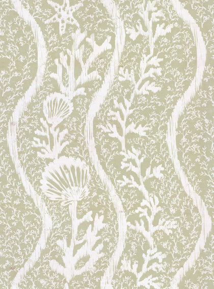 Koralion Seacrest - Taupe, White Wallcovering | Mind the Gap