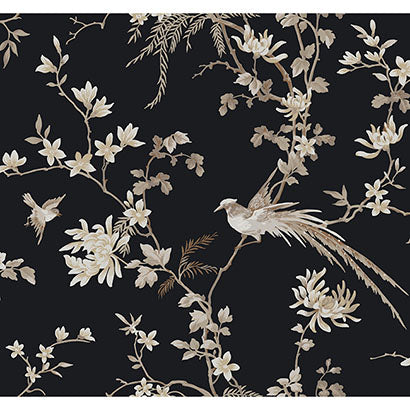 San Clemente Charcoal Wallcovering | Jeffrey Stevens