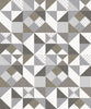 Malibu Lozenge Geometric Wallpaper - Art Deco Geometric - Silver & Antique Bronze | Malibu Wallpaper