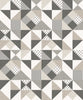 Malibu Lozenge Geometric Wallpaper - Art Deco Geometric - Hammered Steel & Pavestone | Malibu Wallpaper