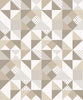 Malibu Lozenge Geometric Wallpaper - Art Deco Geometric - Latte & Dorian Grey | Malibu Wallpaper