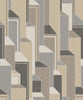 Malibu Deco Geometric Wallpaper - Art Deco Geometric - Latte & Graphite | Malibu Wallpaper