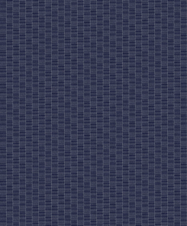 Deco Spliced Stripe Art Deco Geometric - Denim Blue | Architectural Wallcoverings