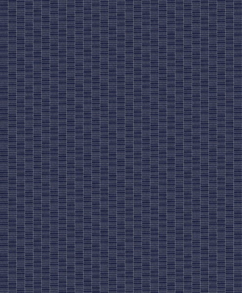 Malibu Deco Spliced Stripe Wallpaper - Art Deco Geometric - Denim Blue | Malibu Wallpaper