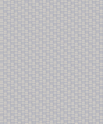 Deco Spliced Stripe Art Deco Geometric - Ivory & Cobalt | Architectural Wallcoverings