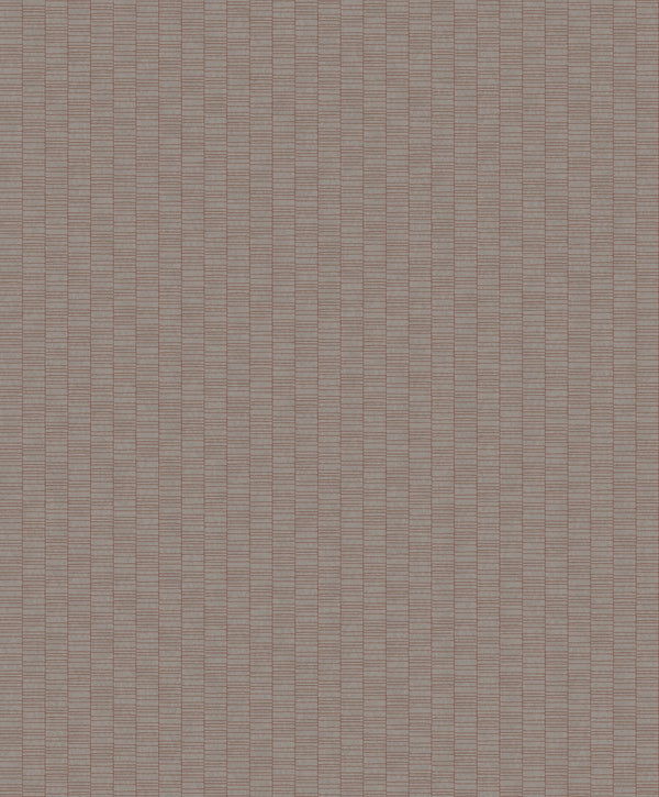 Deco Spliced Stripe Art Deco Geometric - Graphite & Terra Cotta | Architectural Wallcoverings