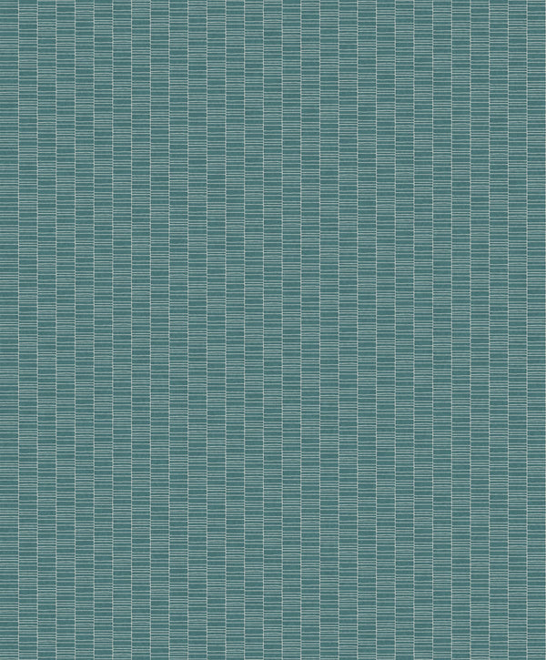 Deco Spliced Stripe Art Deco Geometric - Perry Teal | Architectural Wallcoverings