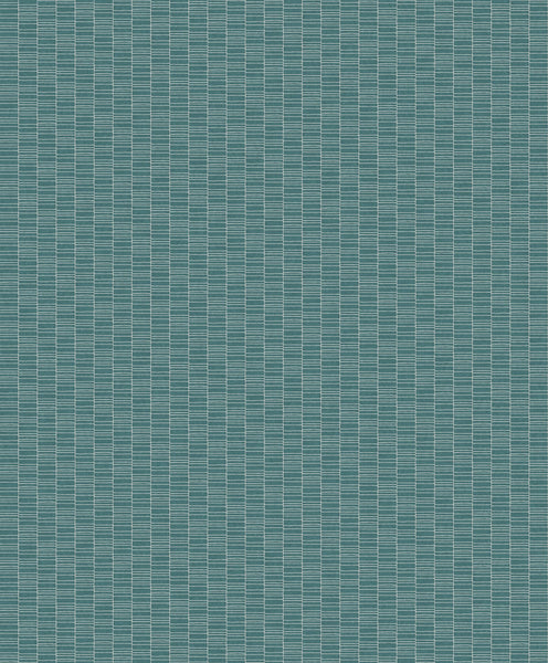 Malibu Deco Spliced Stripe Wallpaper - Art Deco Geometric - Perry Teal | Malibu Wallpaper