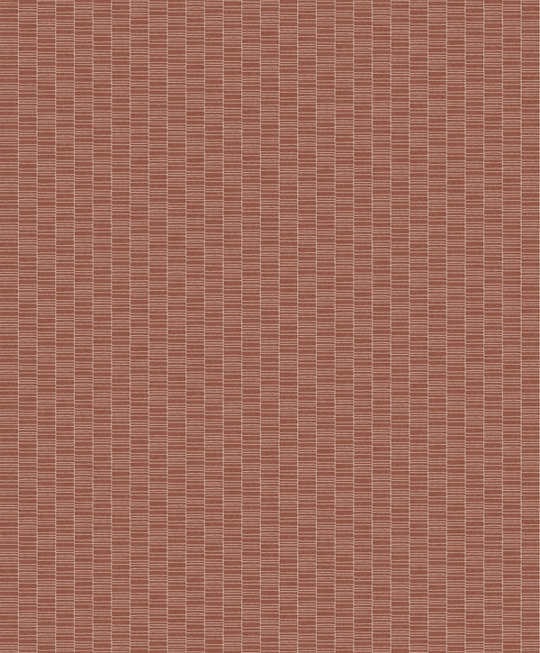 Deco Spliced Stripe Art Deco Geometric - Terra Cotta | Architectural Wallcoverings