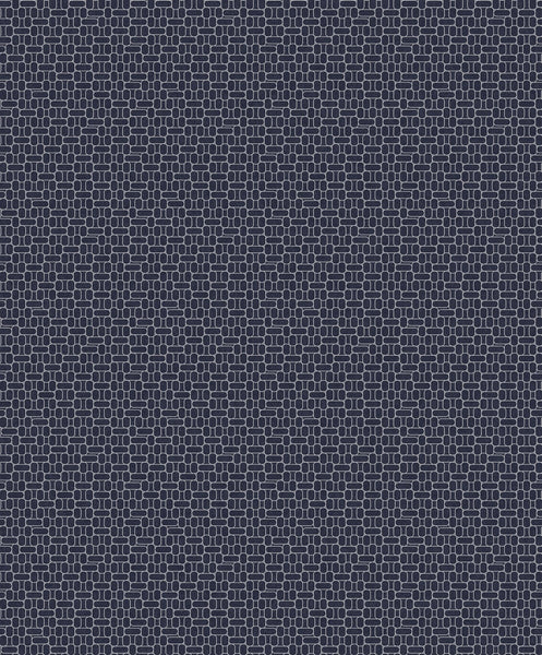 Malibu Capsule Geometric Wallpaper - Art Deco Geometric - Denim Blue & Metallic Silver | Malibu Wallpaper