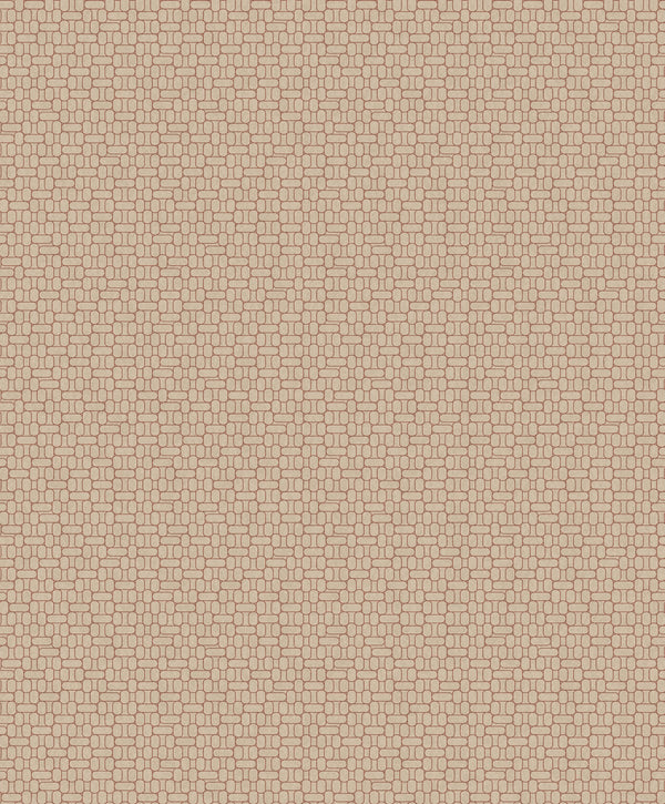 Capsule Geometric Art Deco Geometric - Ivory & Terra Cotta | Architectural Wallcoverings