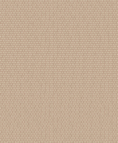 Malibu Capsule Geometric Wallpaper - Art Deco Geometric - Ivory & Terra Cotta | Malibu Wallpaper