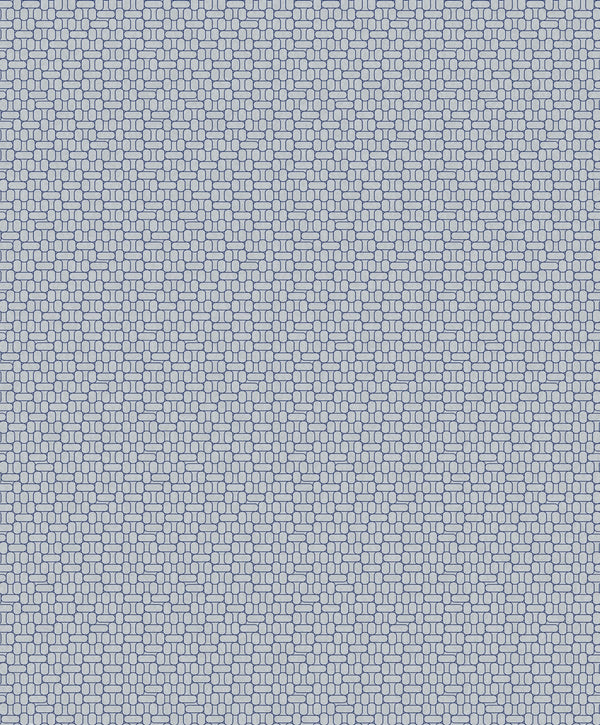Capsule Geometric Art Deco Geometric - Skylight & Navy | Architectural Wallcoverings