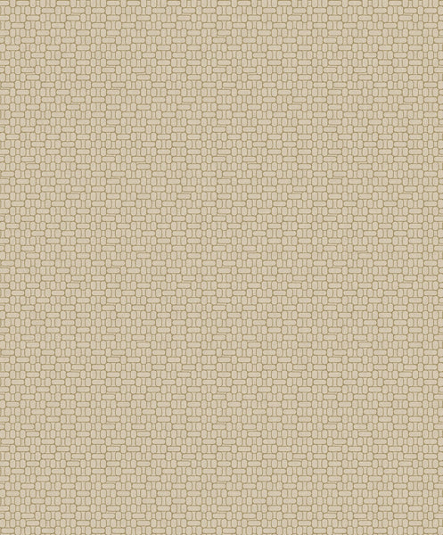 Malibu Capsule Geometric Wallpaper - Art Deco Geometric - Metallic Gold & Parchment | Malibu Wallpaper