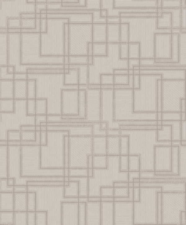 Bauhaus Cityscape Art Deco Geometric - Laurent Grey | Architectural Wallcoverings