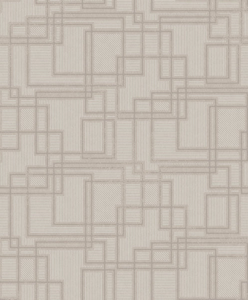Malibu Bauhaus Cityscape Wallpaper - Art Deco Geometric - Laurent Grey | Malibu Wallpaper