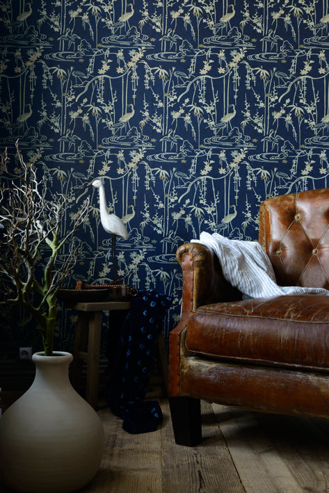 Kyoto - Indigo Wallcovering | Mind the Gap