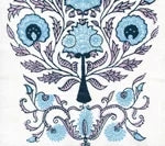 Lavender Sky Navy on Ivory