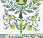 Green Lime Leaf on Ivory