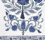 Medium Blue on Ivory