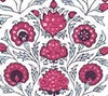 Red Burgundy Purple on Ivory