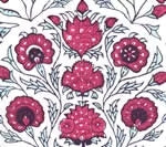 Red Burgundy Purple on Ivory