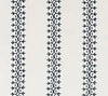 Dark Navy on Ivory Taj Linen