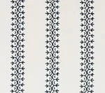 Dark Navy on Ivory Taj Linen
