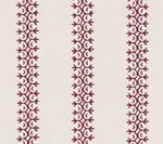 Dark Raspberry on Ivory Taj Linen