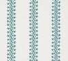 Medium Blue on Ivory Taj Linen