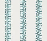 Medium Blue on Ivory Taj Linen