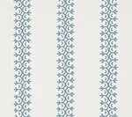 Sky Blue on Ivory Taj Linen