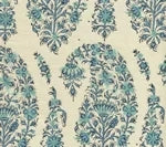 Blue on Cream Linen